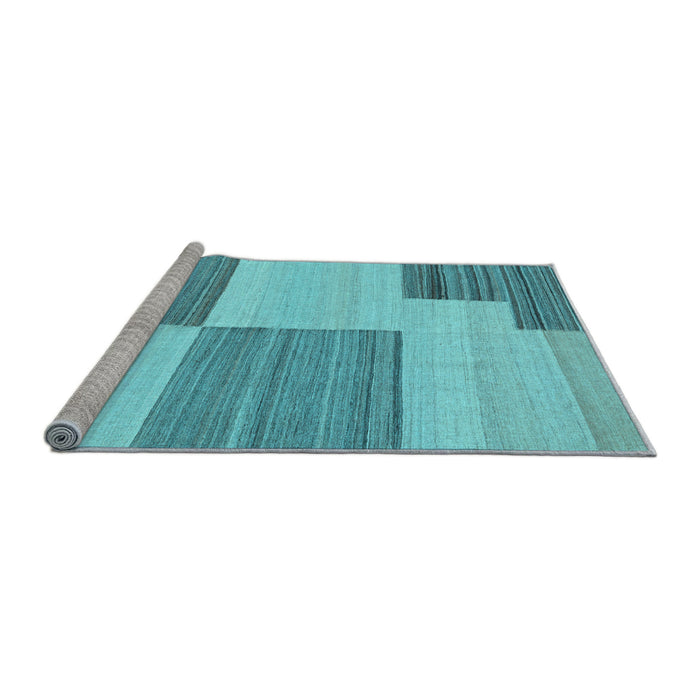 Sideview of Machine Washable Abstract Light Blue Contemporary Rug, wshcon2809lblu