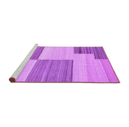 Sideview of Machine Washable Abstract Purple Contemporary Area Rugs, wshcon2809pur