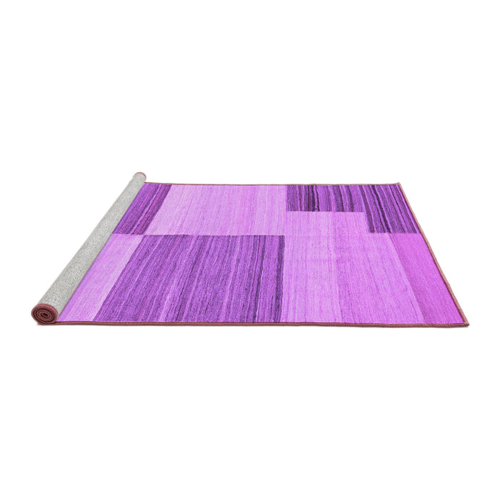 Sideview of Machine Washable Abstract Purple Contemporary Area Rugs, wshcon2809pur