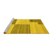 Sideview of Machine Washable Abstract Yellow Contemporary Rug, wshcon2809yw