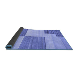 Sideview of Abstract Blue Contemporary Rug, con2809blu