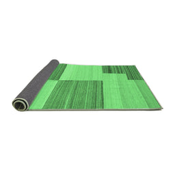 Sideview of Abstract Emerald Green Contemporary Rug, con2809emgrn