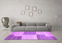 Machine Washable Abstract Purple Contemporary Rug, wshcon2809pur