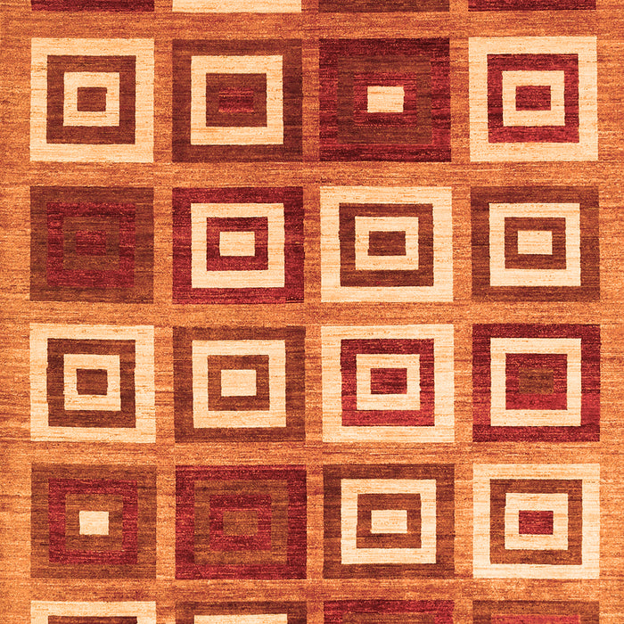 Serging Thickness of Machine Washable Abstract Orange Contemporary Area Rugs, wshcon280org
