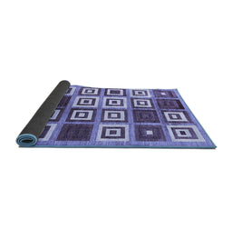 Sideview of Abstract Blue Contemporary Rug, con280blu