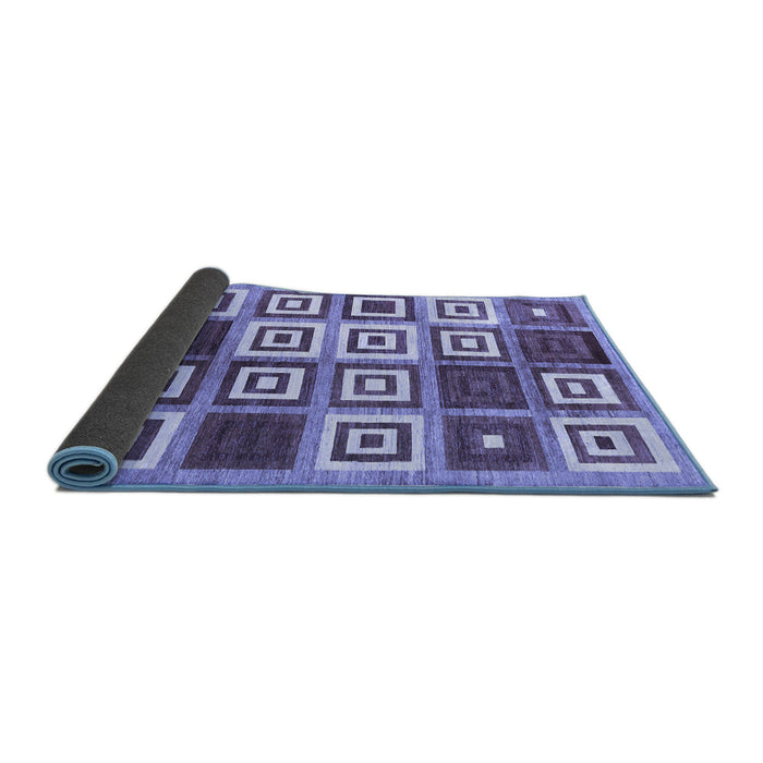Sideview of Abstract Blue Contemporary Rug, con280blu