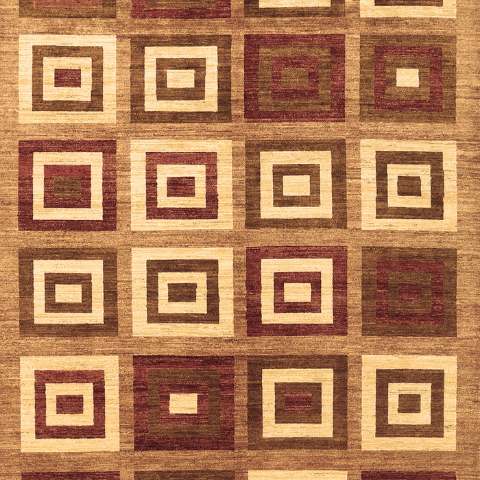 Machine Washable Abstract Brown Contemporary Rug, wshcon280brn