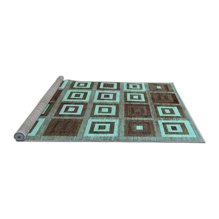 Sideview of Machine Washable Abstract Light Blue Contemporary Rug, wshcon280lblu
