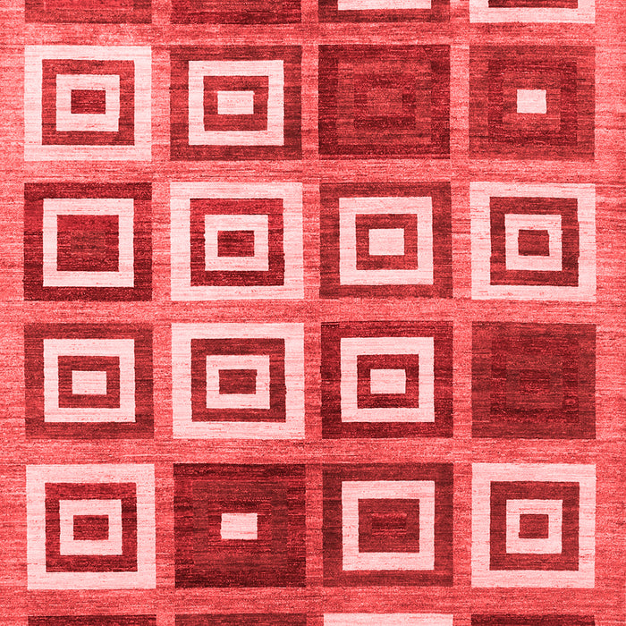 Machine Washable Abstract Red Contemporary Rug, wshcon280red