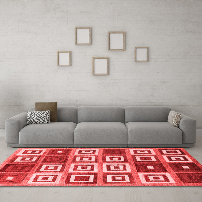 Contemporary Red Washable Rugs