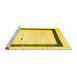 Sideview of Machine Washable Solid Yellow Modern Rug, wshcon2810yw