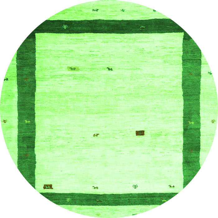 Square Solid Green Modern Rug, con2810grn