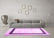 Machine Washable Solid Purple Modern Area Rugs in a Living Room, wshcon2810pur