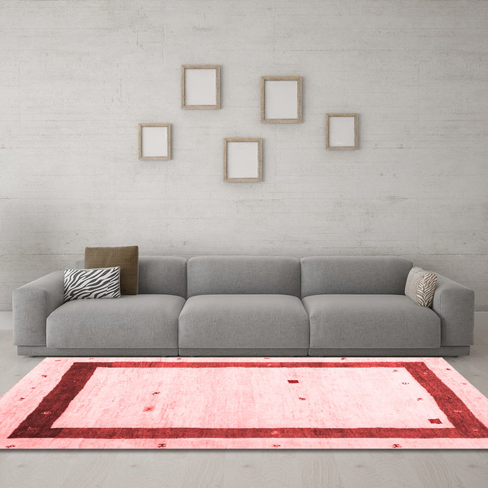 Modern Red Washable Rugs