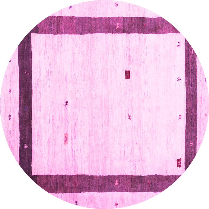 Round Solid Pink Modern Rug, con2810pnk