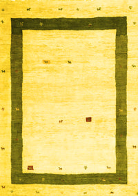 Solid Yellow Modern Rug, con2810yw