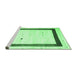 Sideview of Machine Washable Solid Emerald Green Modern Area Rugs, wshcon2810emgrn