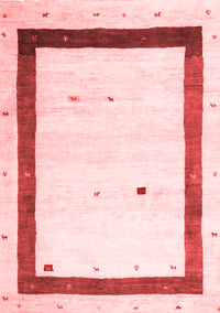 Solid Red Modern Rug, con2810red