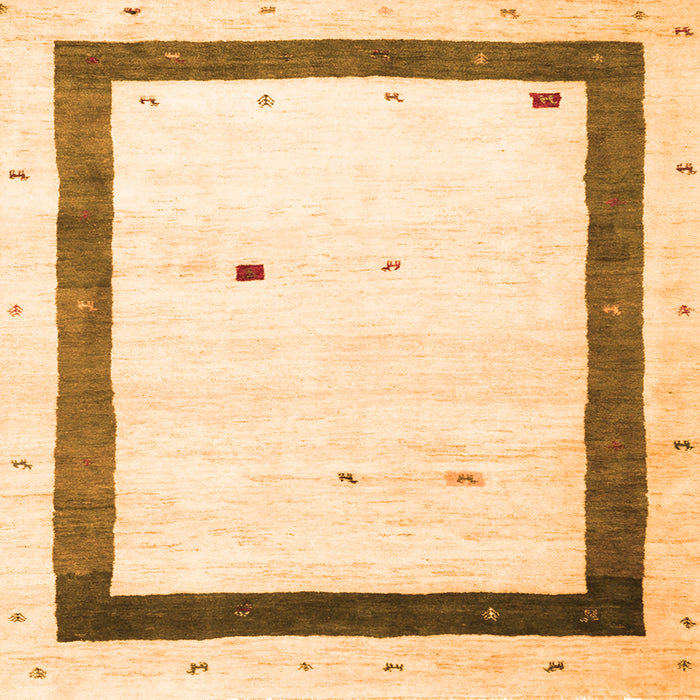 Serging Thickness of Solid Orange Modern Rug, con2810org