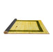 Sideview of Solid Yellow Modern Rug, con2810yw