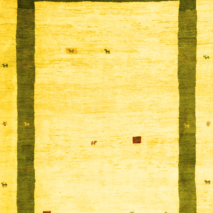 Machine Washable Solid Yellow Modern Rug, wshcon2810yw