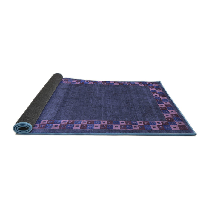 Sideview of Abstract Blue Contemporary Rug, con2811blu