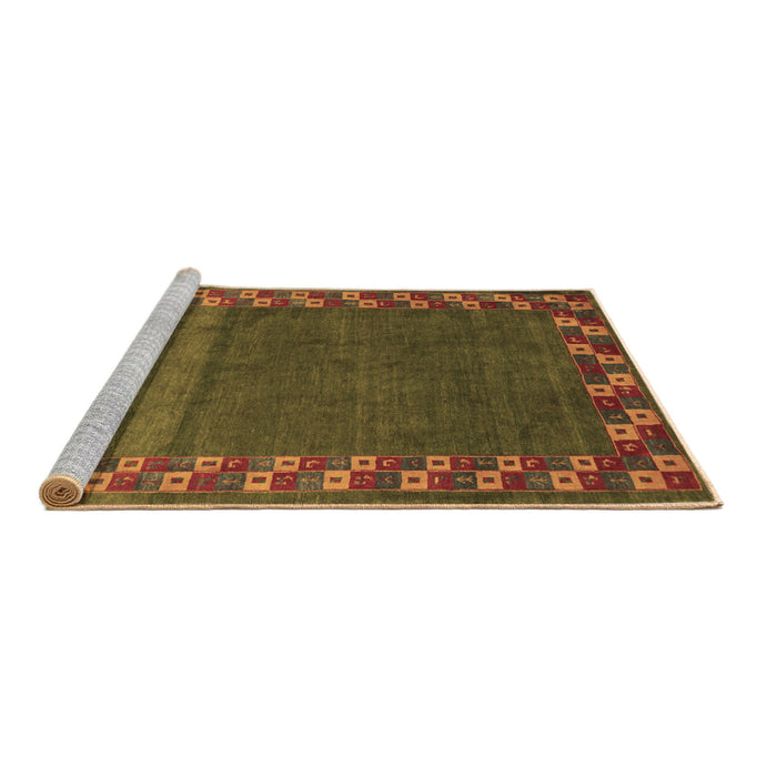 Sideview of Machine Washable Abstract Brown Contemporary Rug, wshcon2811brn