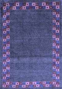 Abstract Blue Contemporary Rug, con2811blu