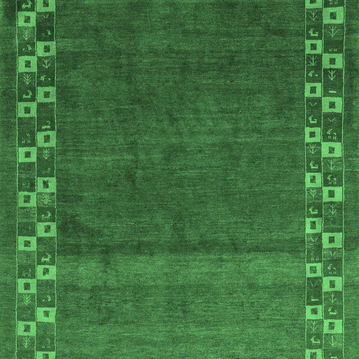 Machine Washable Abstract Emerald Green Contemporary Area Rugs, wshcon2811emgrn