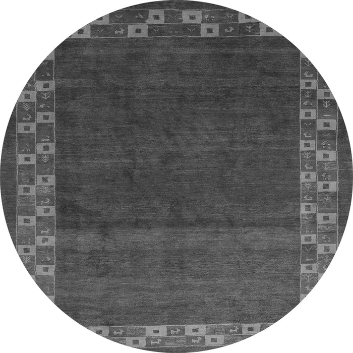 Square Abstract Gray Contemporary Rug, con2811gry