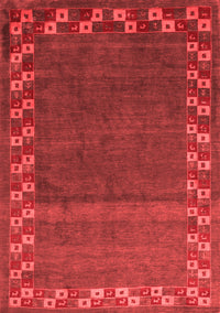 Abstract Red Contemporary Rug, con2811red