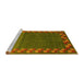 Sideview of Machine Washable Abstract Yellow Contemporary Rug, wshcon2811yw