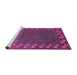 Sideview of Machine Washable Abstract Purple Contemporary Area Rugs, wshcon2811pur