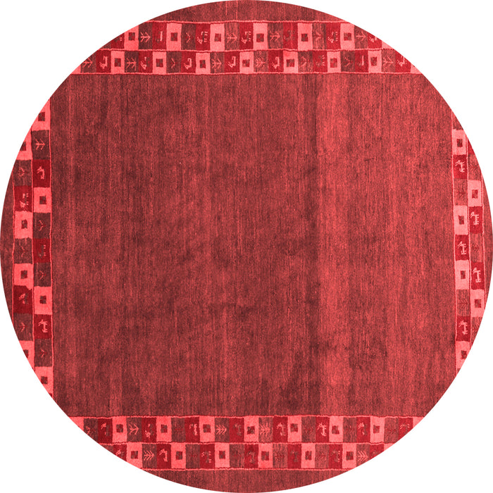 Machine Washable Abstract Red Contemporary Rug, wshcon2811red