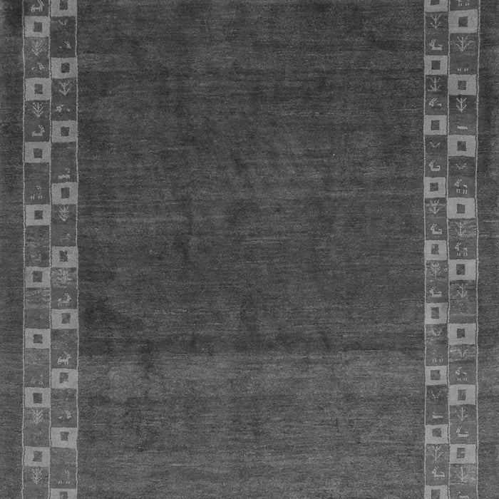 Serging Thickness of Machine Washable Abstract Gray Contemporary Rug, wshcon2811gry