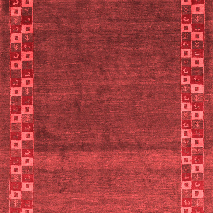 Machine Washable Abstract Red Contemporary Rug, wshcon2811red