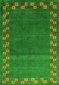 Abstract Green Contemporary Rug, con2811grn