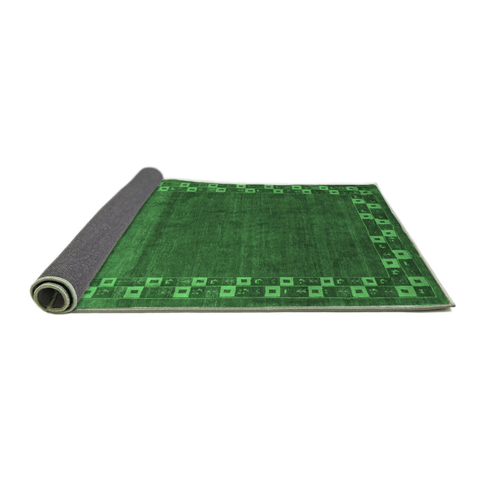 Sideview of Abstract Emerald Green Contemporary Rug, con2811emgrn