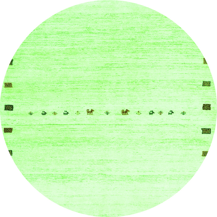 Square Solid Green Modern Rug, con2812grn