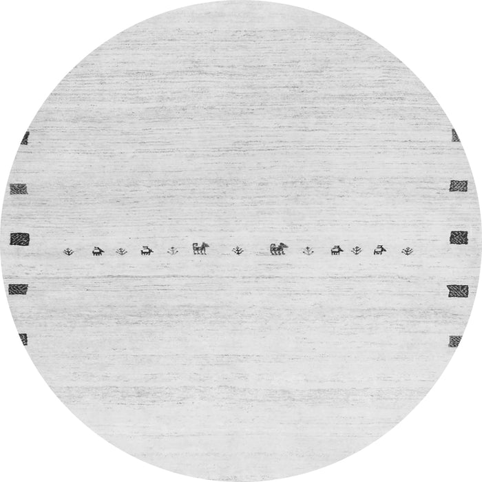 Square Solid Gray Modern Rug, con2812gry