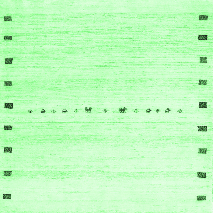 Square Solid Emerald Green Modern Rug, con2812emgrn