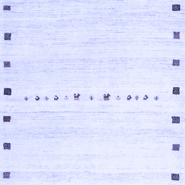 Machine Washable Solid Blue Modern Rug, wshcon2812blu