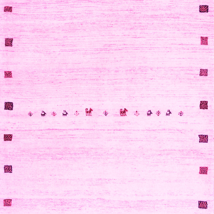 Machine Washable Solid Pink Modern Rug, wshcon2812pnk