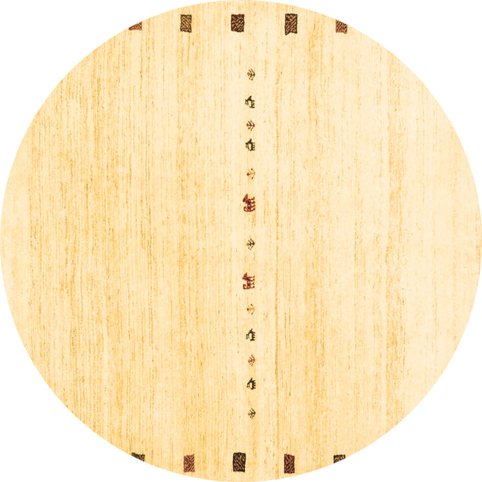 Round Solid Brown Modern Rug, con2812brn