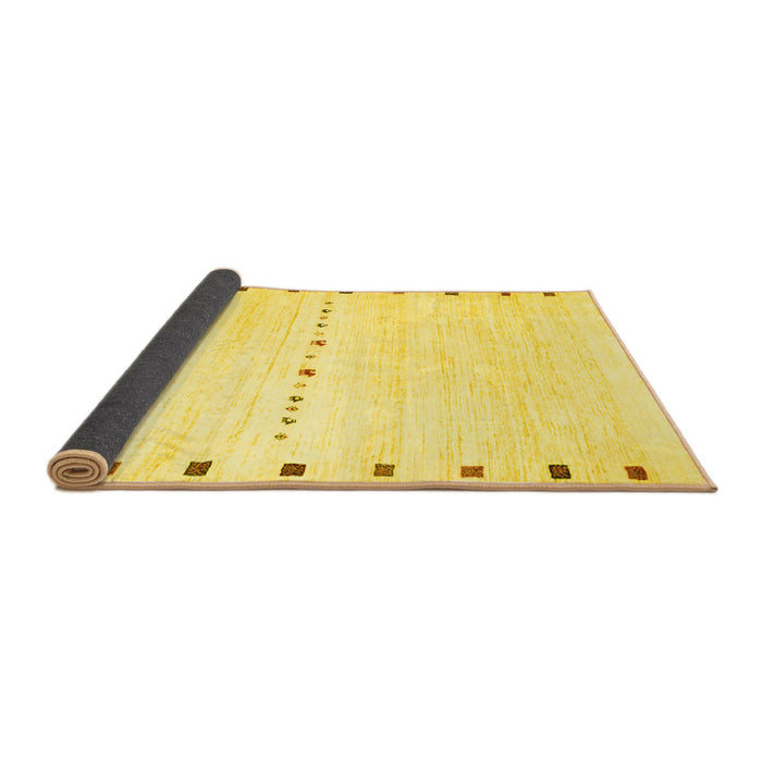 Sideview of Solid Yellow Modern Rug, con2812yw