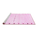 Sideview of Machine Washable Solid Pink Modern Rug, wshcon2812pnk