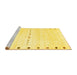 Sideview of Machine Washable Solid Yellow Modern Rug, wshcon2812yw