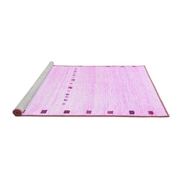 Sideview of Machine Washable Solid Purple Modern Area Rugs, wshcon2812pur