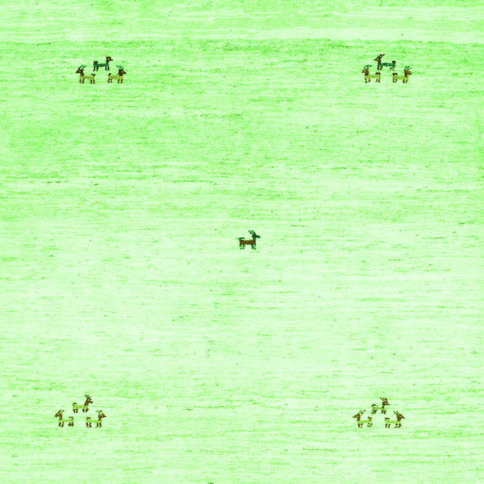 Round Machine Washable Solid Green Modern Area Rugs, wshcon2813grn