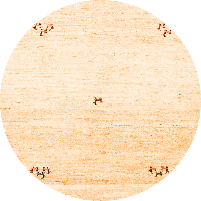 Square Solid Orange Modern Rug, con2813org